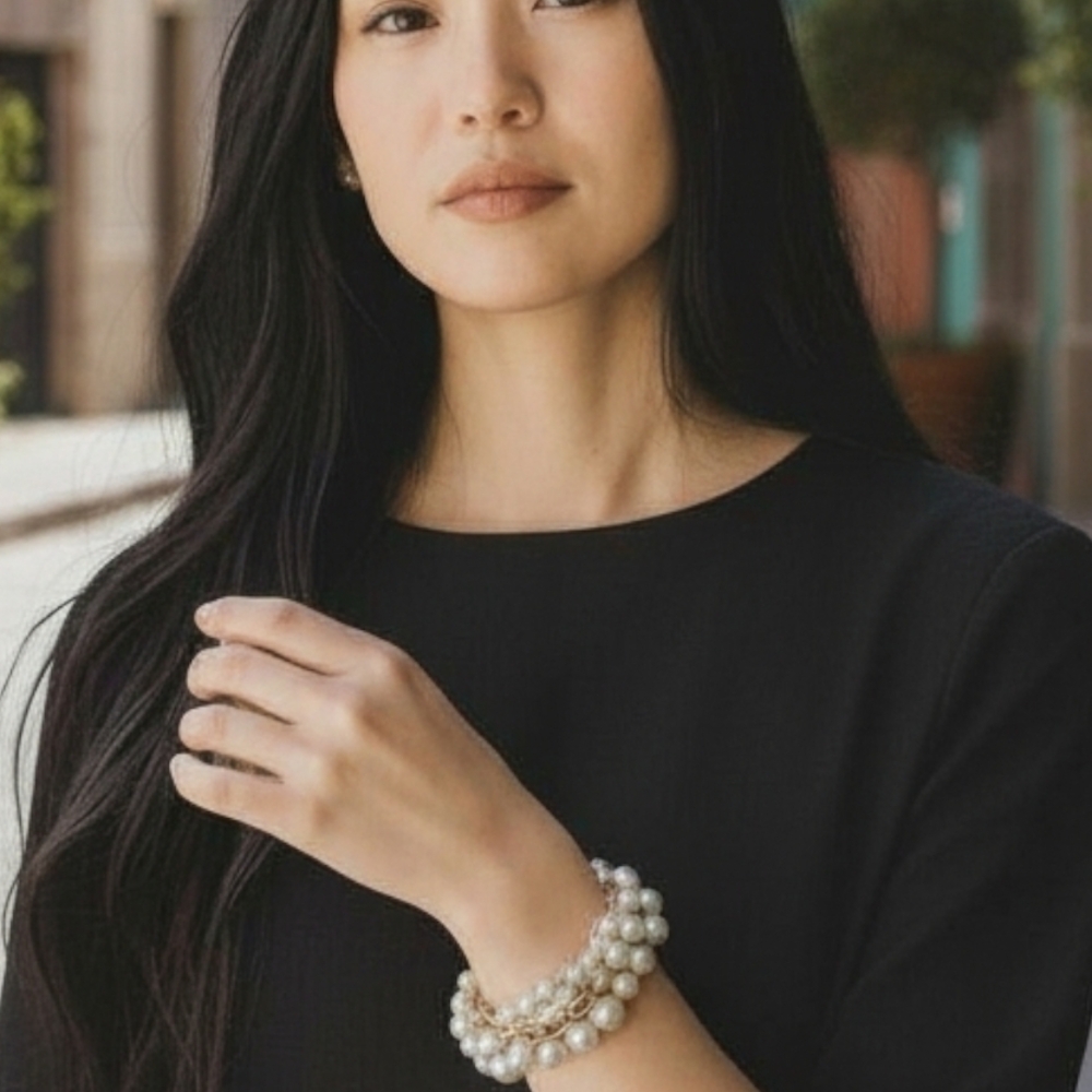 Anna & Ava Pearl and Gold Bracelet NWT